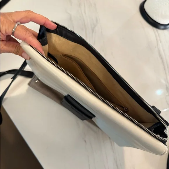 HAMMITT Elegant Black, Cream, and Tan Crossbody Bag - Picture 4 of 9